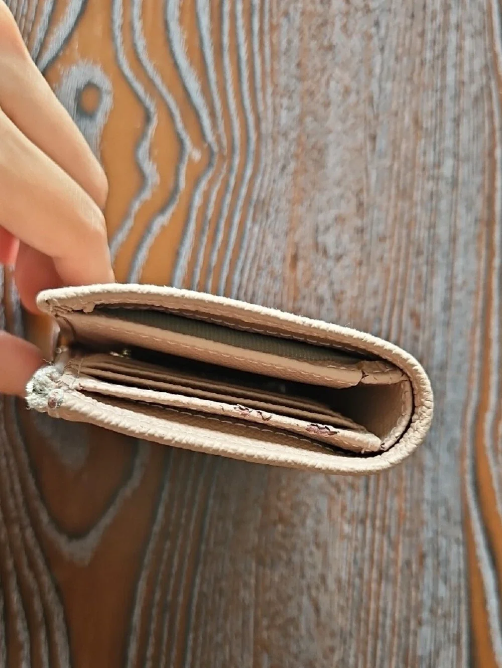 Furla Pink Leather Bifold Wallet